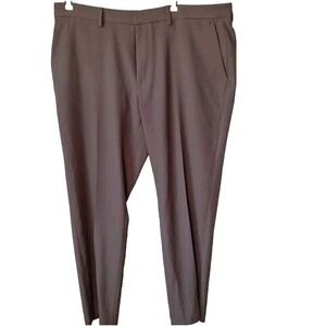 Hagger Comfort Dress Pants Men Size 38x30 Brown Dad Grandpa Stretch